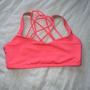 Pink lululemon sports bra